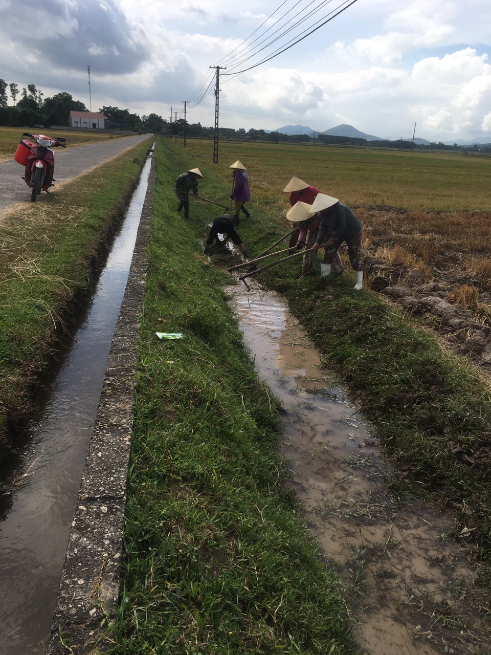 Nông dân Cẩm Sơn rầm rộ ra quân làm giao thông, thủy lợi sản xuất hè thu năm 2023